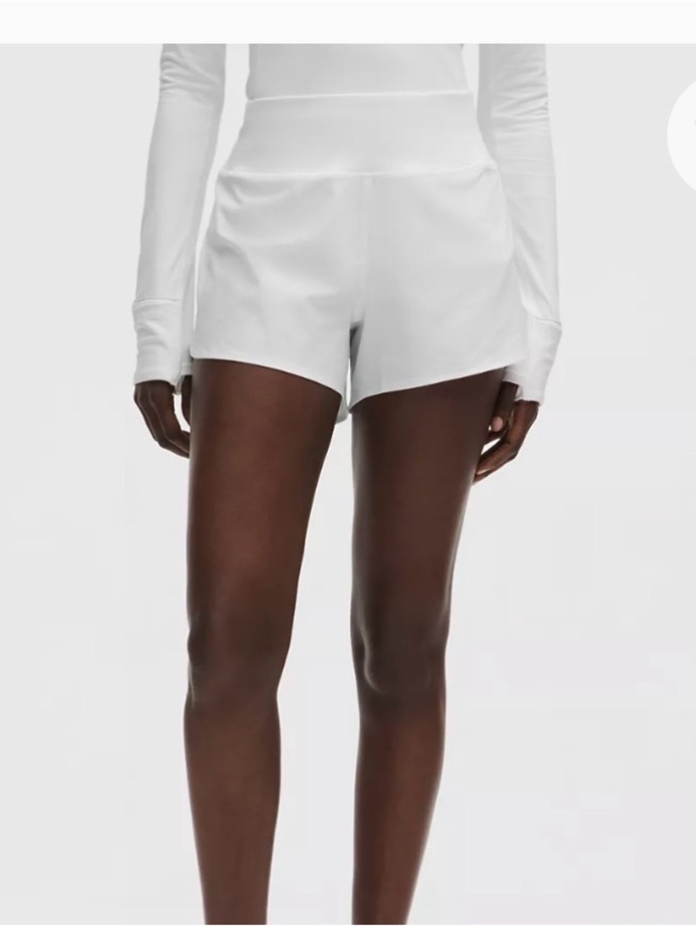lululemon athletica White Athletic High-Waist Shorts